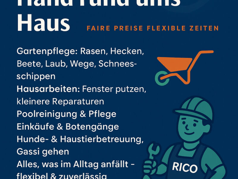 Hausmeister Dienst, die helfende Hand rund ums Haus