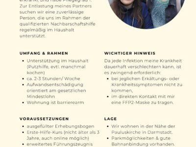 Kleinstjob als Qualifizierte Nachbarschaftshilfe (Putzhilfe)